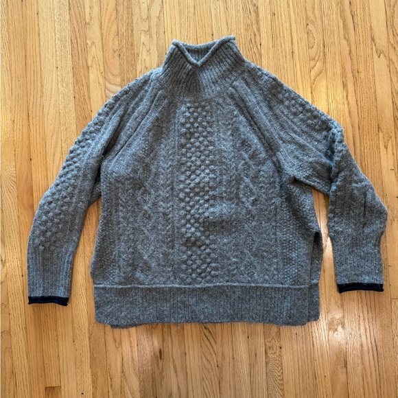 Alex Mill Camil Cable Knit Women's Gray Sweater - size M - Picture 3 of 7